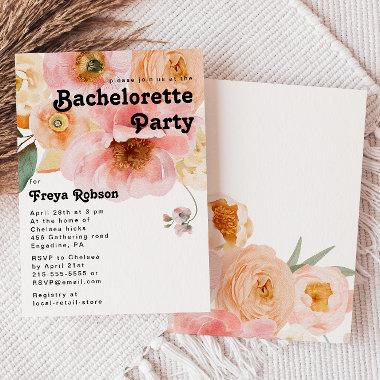 Bold Colorful Floral | Bachelorette Party Invitations