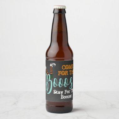 Boo On Boos And Booze Party Beer Bottle Labels