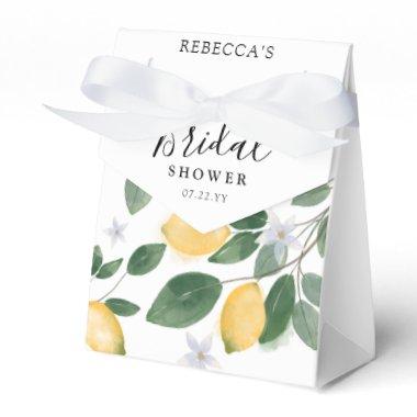 Botanical Lemon & Greenery Bridal Shower Favor Boxes