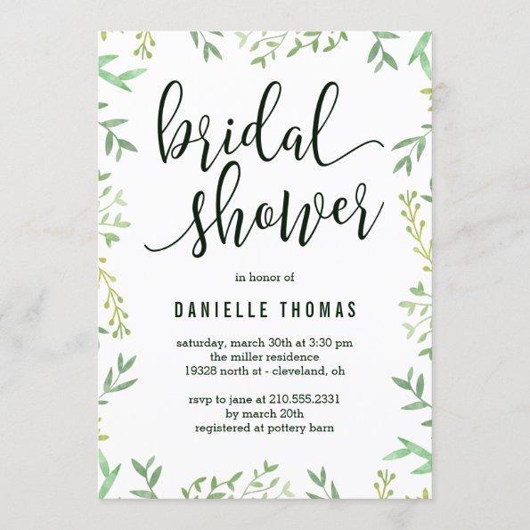 Botanical Touch Bridal Shower Invitations