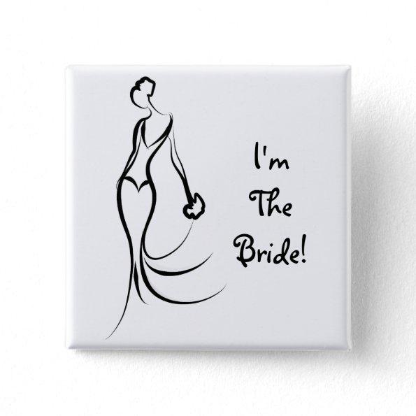 Bridal Accessory-I'm The Bride Pin