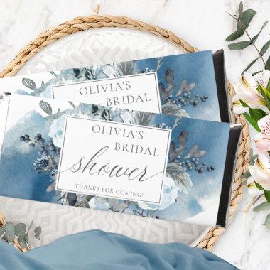 Bridal /Baby Shower Blue Watercolor Personalized Hershey Bar Favors
