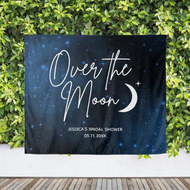 Bridal Shower Backdrop Name Date Over The Moon