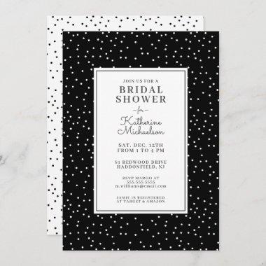 BRIDAL SHOWER | Black & White Polka Dots Invitations