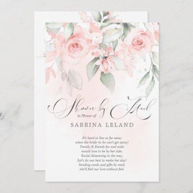 Bridal Shower by Mail Vintage Blush Pink Roses Invitations