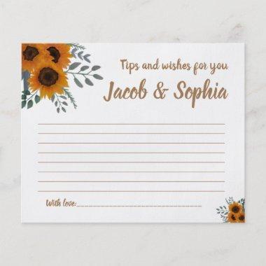 Bridal Shower Invitations Tips and Wishes for Couple Flyer