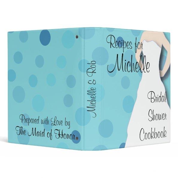 Bridal Shower Cookbook - Blues Binder