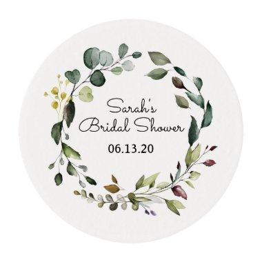 Bridal Shower Cupcake Topper Floral Edible Frostin Edible Frosting Rounds
