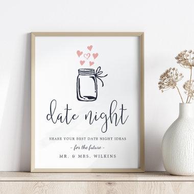 Bridal Shower Date Night Jar Sign