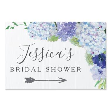 Bridal Shower Directional Yard Sign Hydrangea