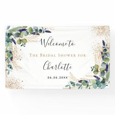 Bridal Shower eucalyptus greenery elegant welcome Banner