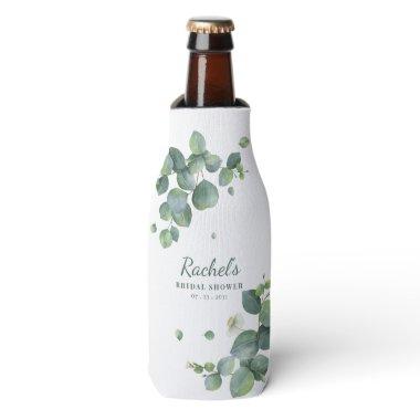 Bridal Shower Eucalyptus Greenery Floral Custom Bottle Cooler