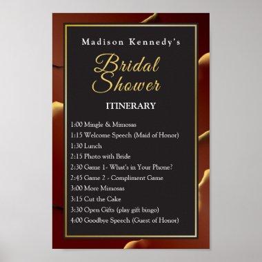 Bridal Shower Events Inky Earthtone Fab Fun Poster