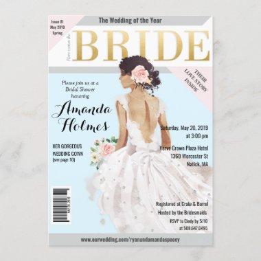 Bridal Shower Fashion Magazine Invitations
