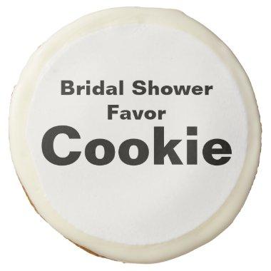 Bridal Shower Favor Typography Modern Cute Sugar Cookie