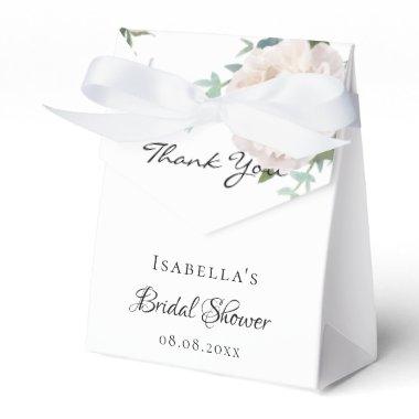 Bridal shower floral eucalyptus thank you favor boxes