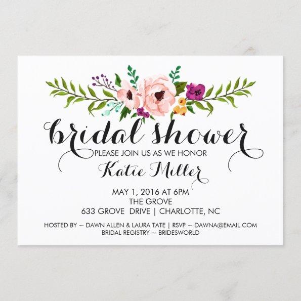 Bridal Shower Flower Crown II Invitations