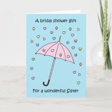 Bridal Shower Gift for Sister Invitations