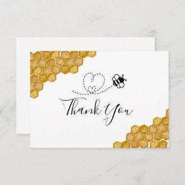 Bridal Shower Honeycomb Bumblebee Thank You Invitations