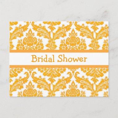 bridal shower invitation, elegant yellow damask invitation postInvitations