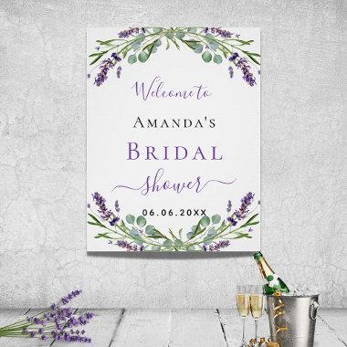Bridal Shower lavender eucalyptus greenery welcome Poster