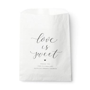 Bridal Shower Love is Sweet Elegant Heart Favor Bag