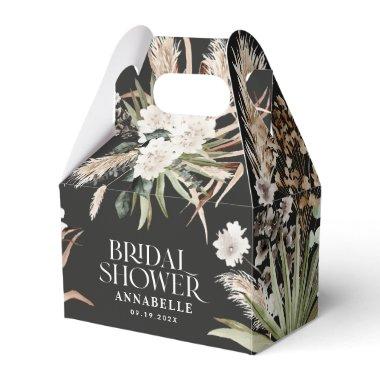 Bridal shower pampas black modern boho party favor favor boxes
