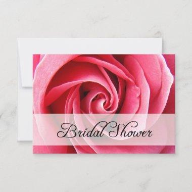 bridal shower : pink rose Invitations