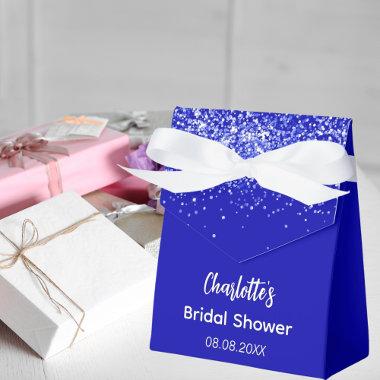 Bridal Shower royal blue glitter name thank you Favor Boxes
