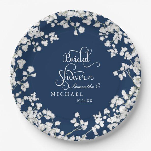 Bridal Shower Script Baby's Breath Rustic Country Paper Plates