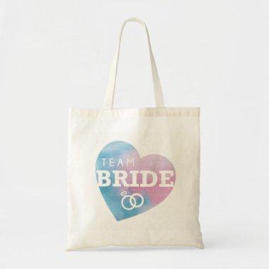 Bridal Shower Team Bride Heart Tote Bag Blue Item