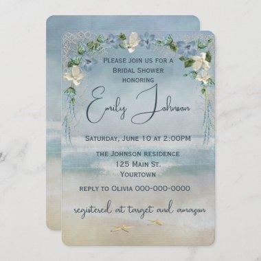 Bridal Shower Wedding Arch with Starfish Invitations