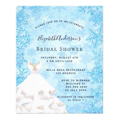 Bridal Shower winter wonderland budget Invitations Flyer