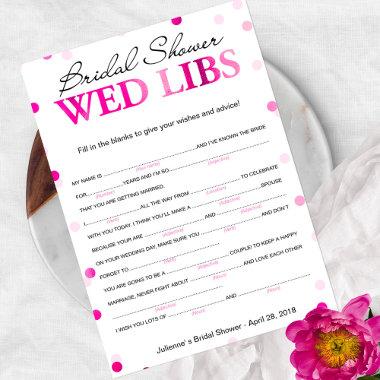 Bridal Shower Wishes and Advice Magenta Game Invitations