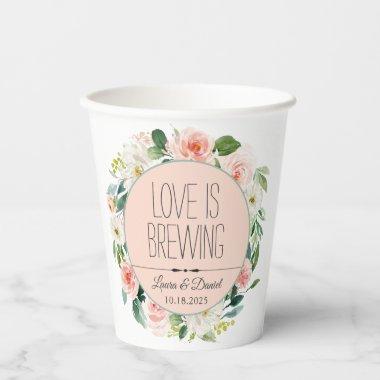 Bride and Groom Personalized Coffee Paper Cups