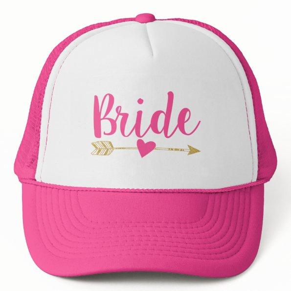 Bride|Bride Tribe|Pink Trucker Hat
