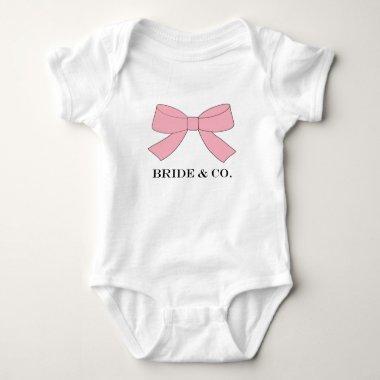 BRIDE & Bridesmaids Pink Shower Party Ruffle Baby Bodysuit