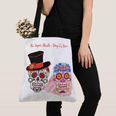 Bride & Groom Sugar Skulls Till Death Do Us Party Tote Bag