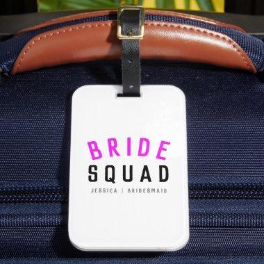 Bride Squad | Hot Pink Bachelorette Bridesmaid Luggage Tag
