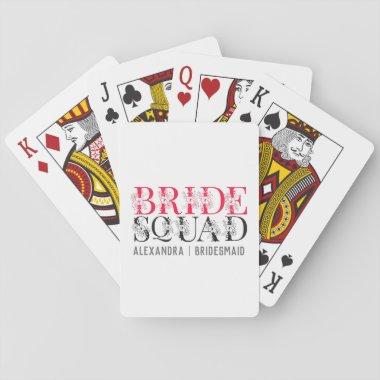 Bride Squad | Pink Bachelorette Party Bridesmaid Playing Invitations