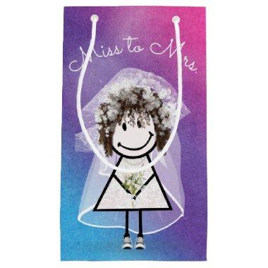 Bride Stick Girl In Sneakers Small Gift Bag