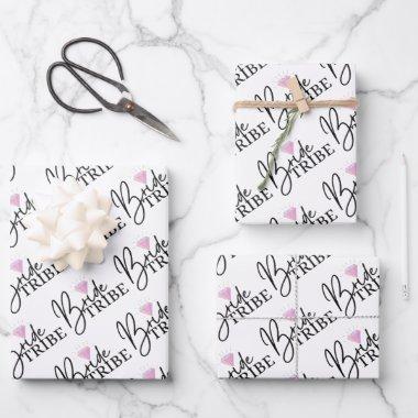 Bride Tribe Wrapping Paper Flat Sheet Set of 3