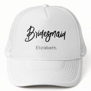 Bridesmaid Black White Wedding Trucker Hat