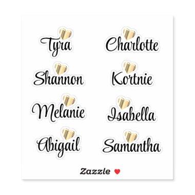 Bridesmaid Names Personalized Decal Vinyl Stickers