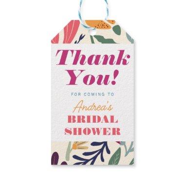 Bright Colorful Mismatch Floral Bridal Shower Gift Tags