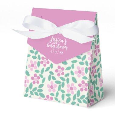 Bright Pink Daisies Baby Shower Favor Boxes