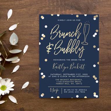 Brunch & Bubbly Confetti Bridal Shower Invitations