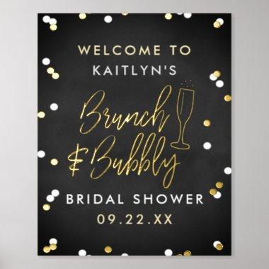 Brunch & Bubbly Confetti Bridal Shower Welcome Foil Prints