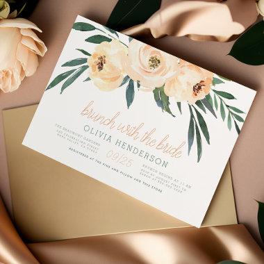 Brunch With The Bride | Blush Floral Bridal Shower Invitations