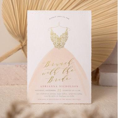 Brunch With The Bride Wedding Dress Bridal Shower Invitations